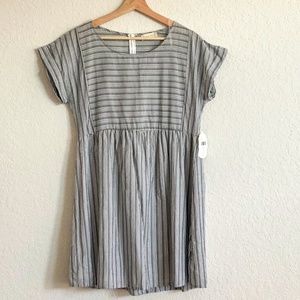 Altar'd State Grey Striped Mini Dress (W/ TAGS)